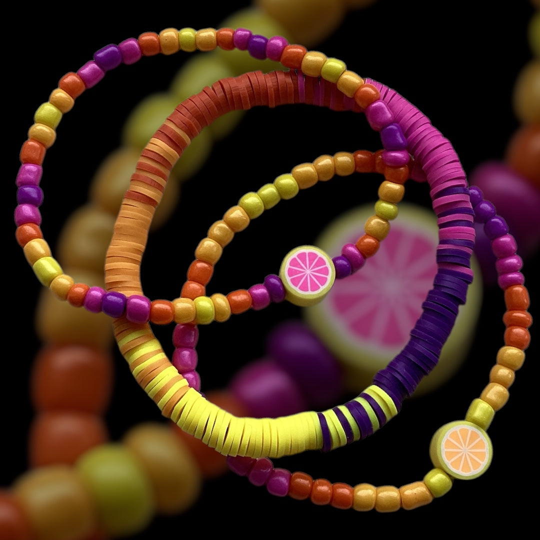 Sunset Glow Set of 3 Bracelet Stack