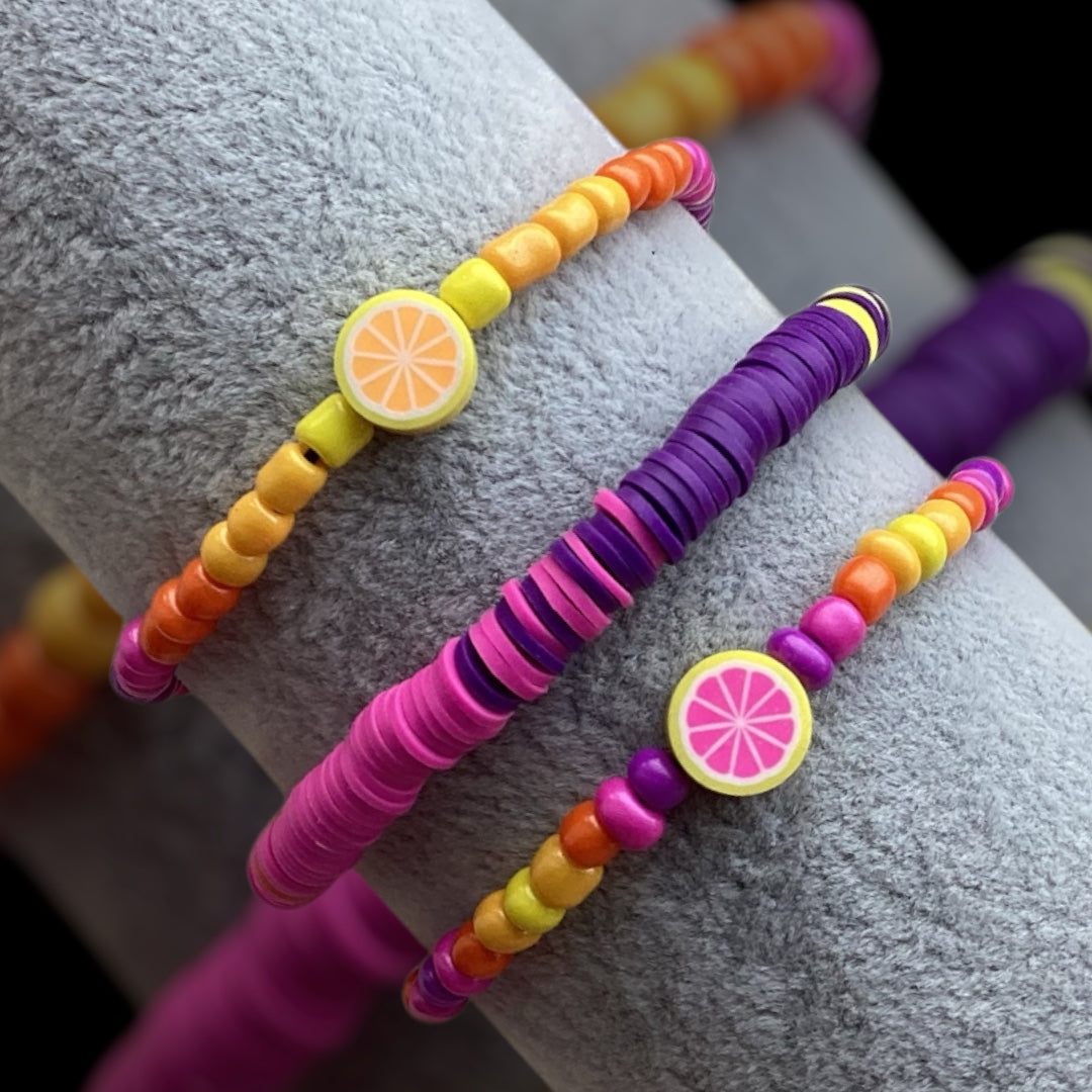 Sunset Glow Set of 3 Bracelet Stack