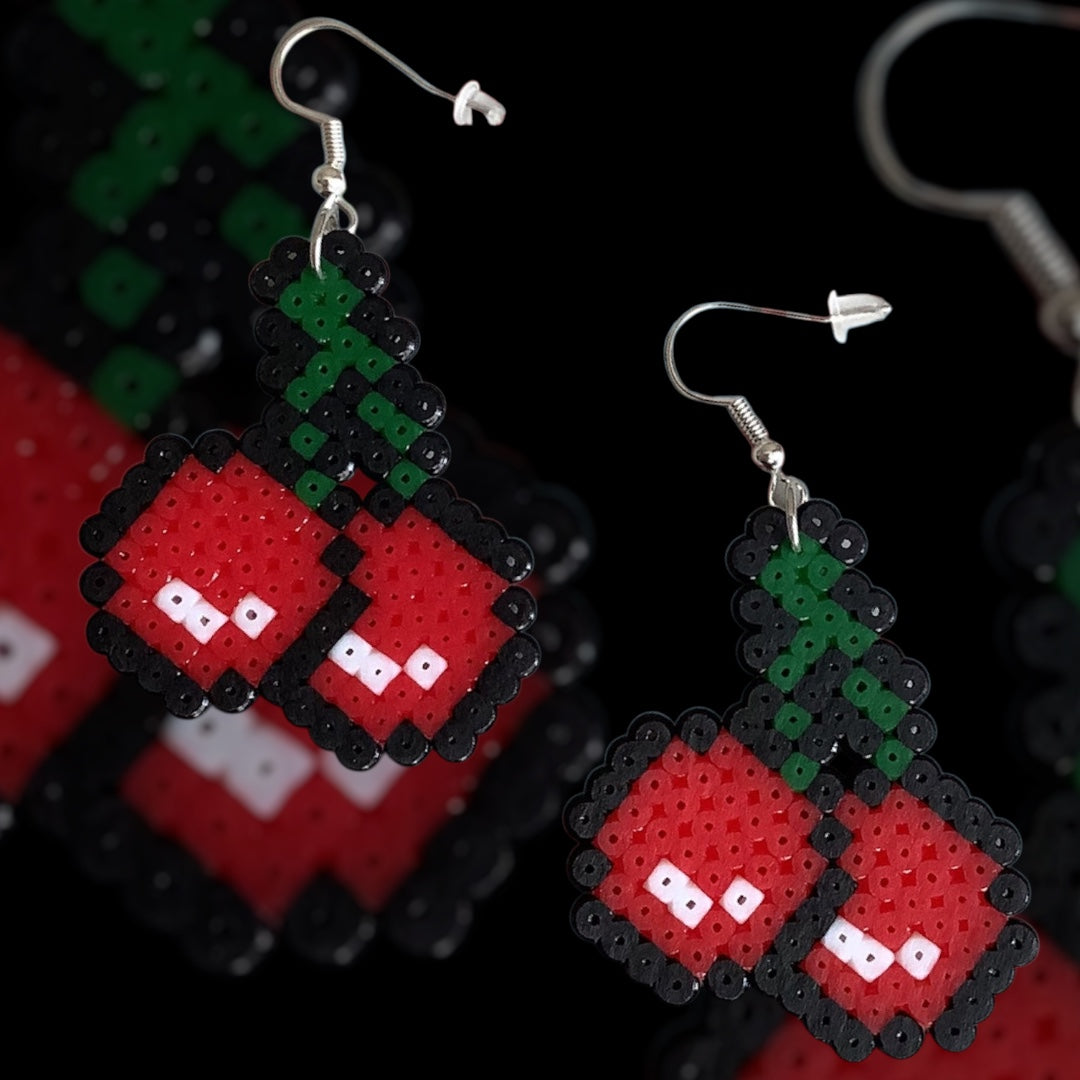 Cherry Pop – Fuse Bead Earrings