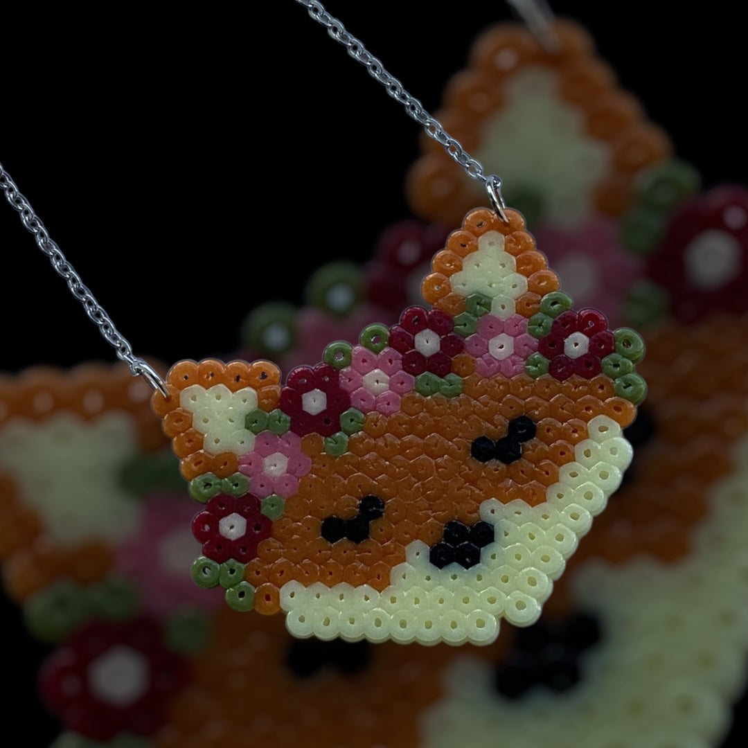 PIXEL RED FOX NECKLACE