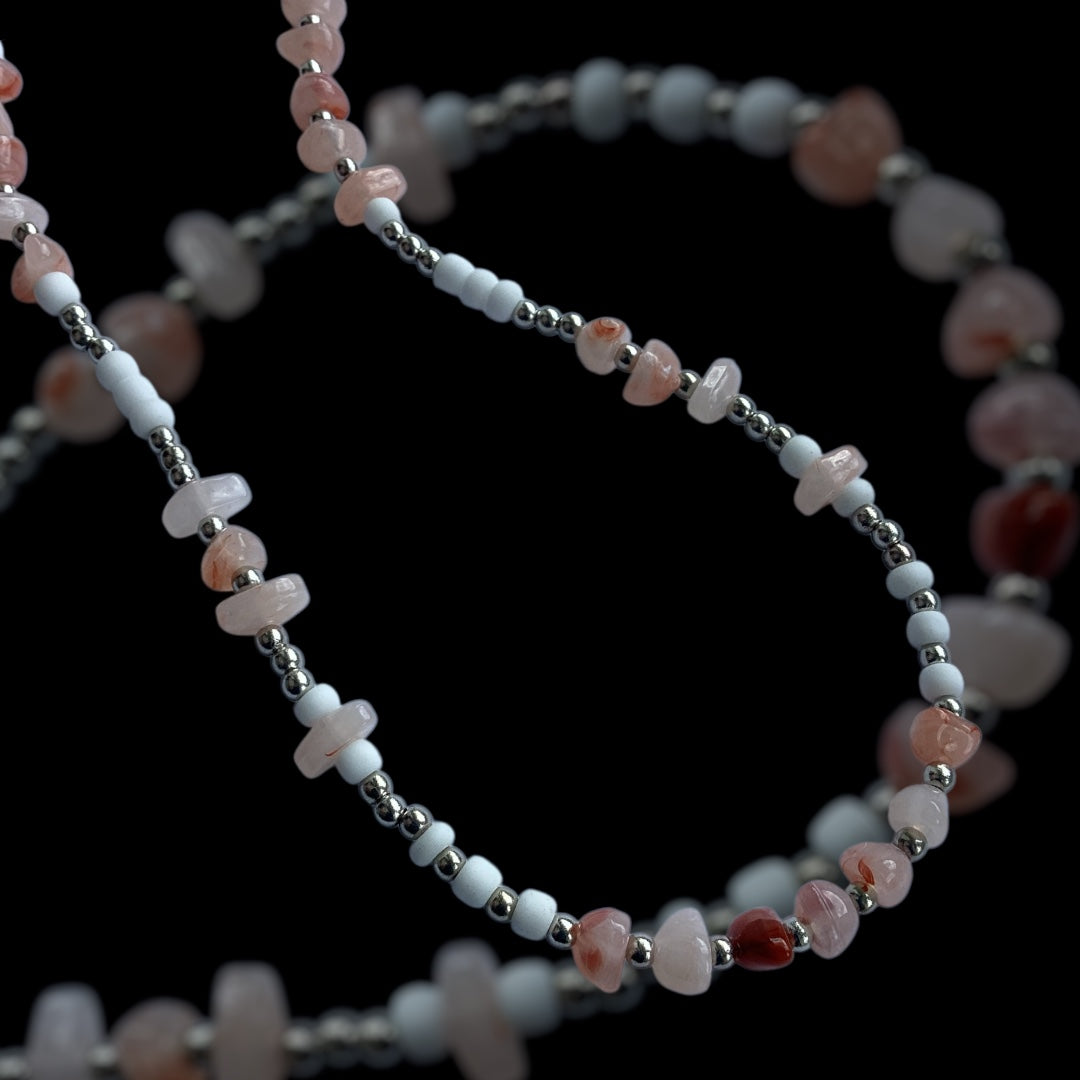 Rose Chip Beaded Necklace