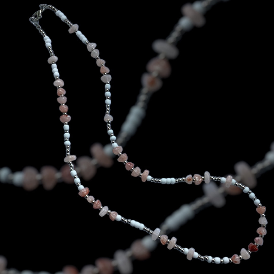 Rose Chip Beaded Necklace