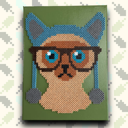 PIXEL CANVAS : NERD CAT