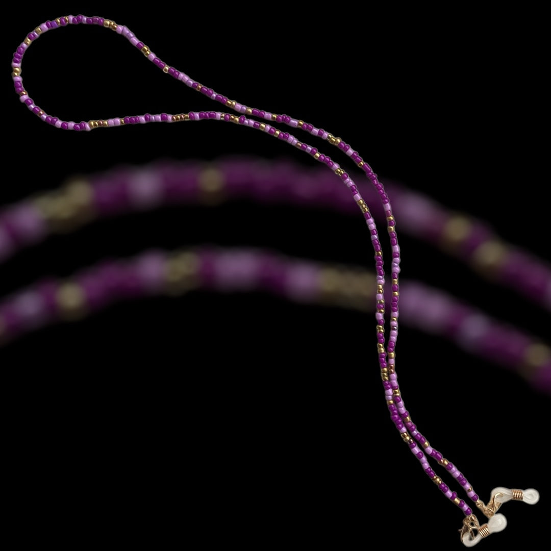 Deep Lilac Glow Glasses Chain