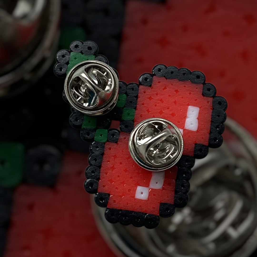 PIXEL CHERRY PIN BADGE