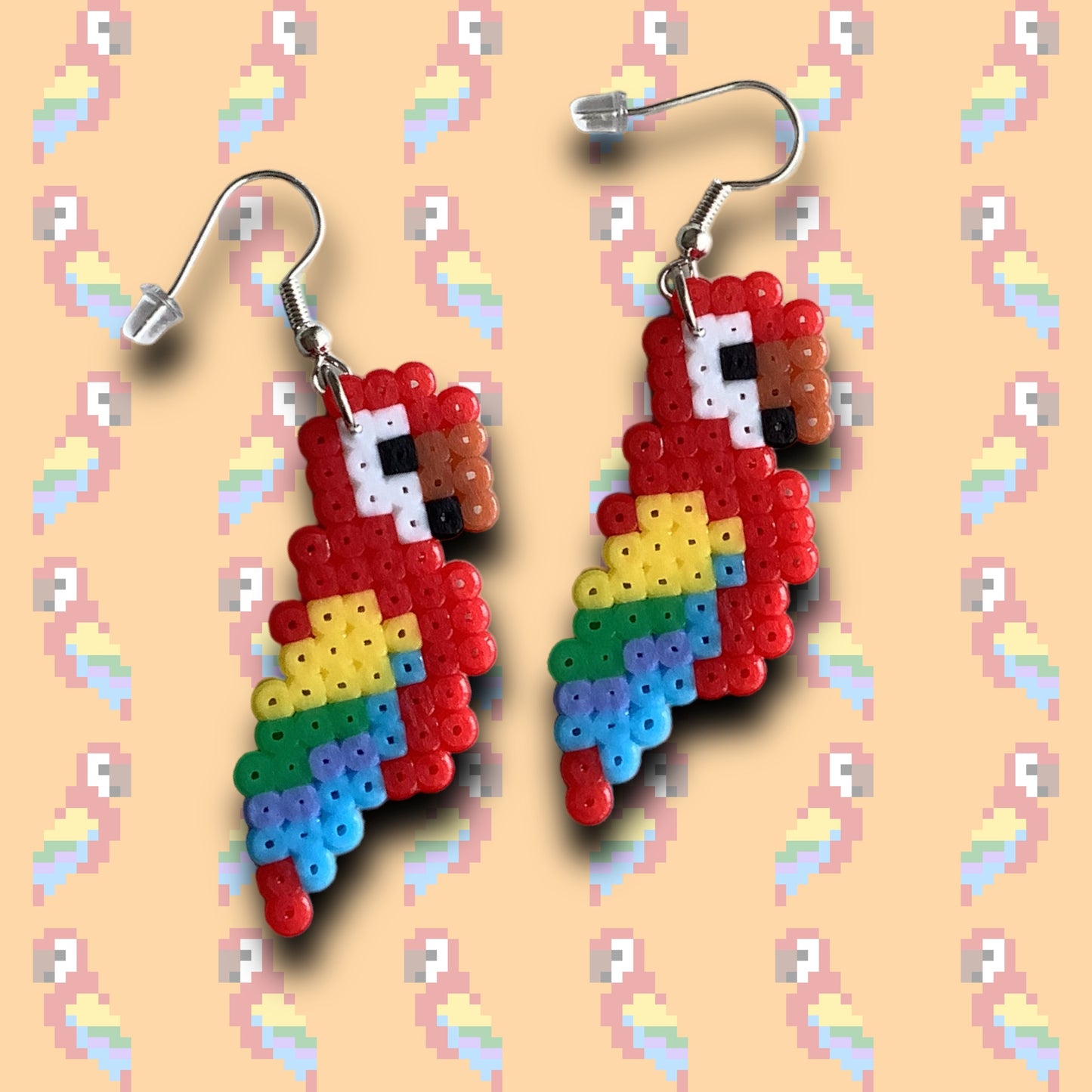 PIXEL PARROT EARRINGS