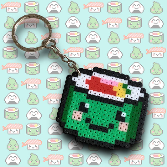 PIXEL SUSHI ROLL KEYCHAIN