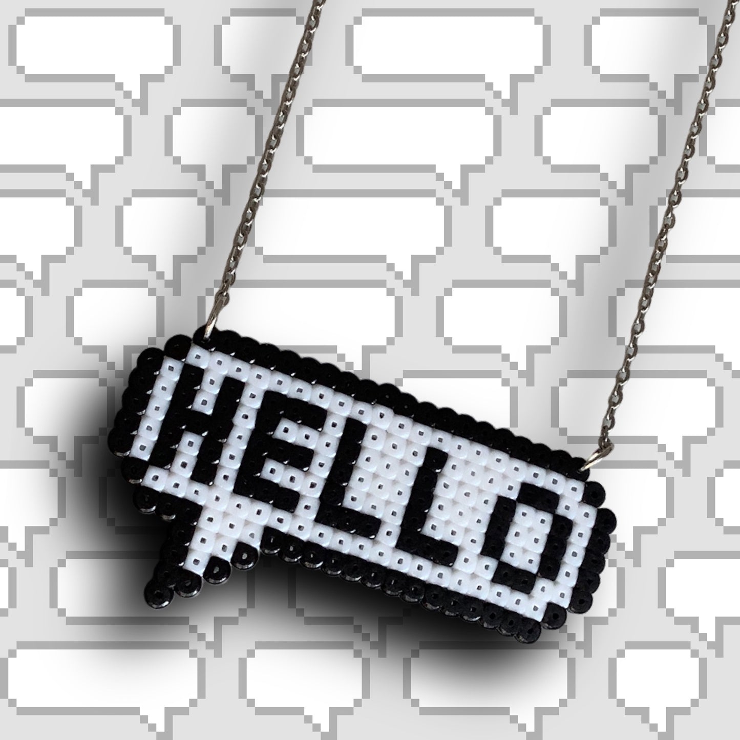 PIXEL HELLO NECKLACE