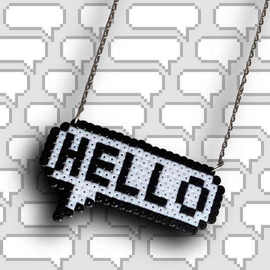 PIXEL HELLO NECKLACE