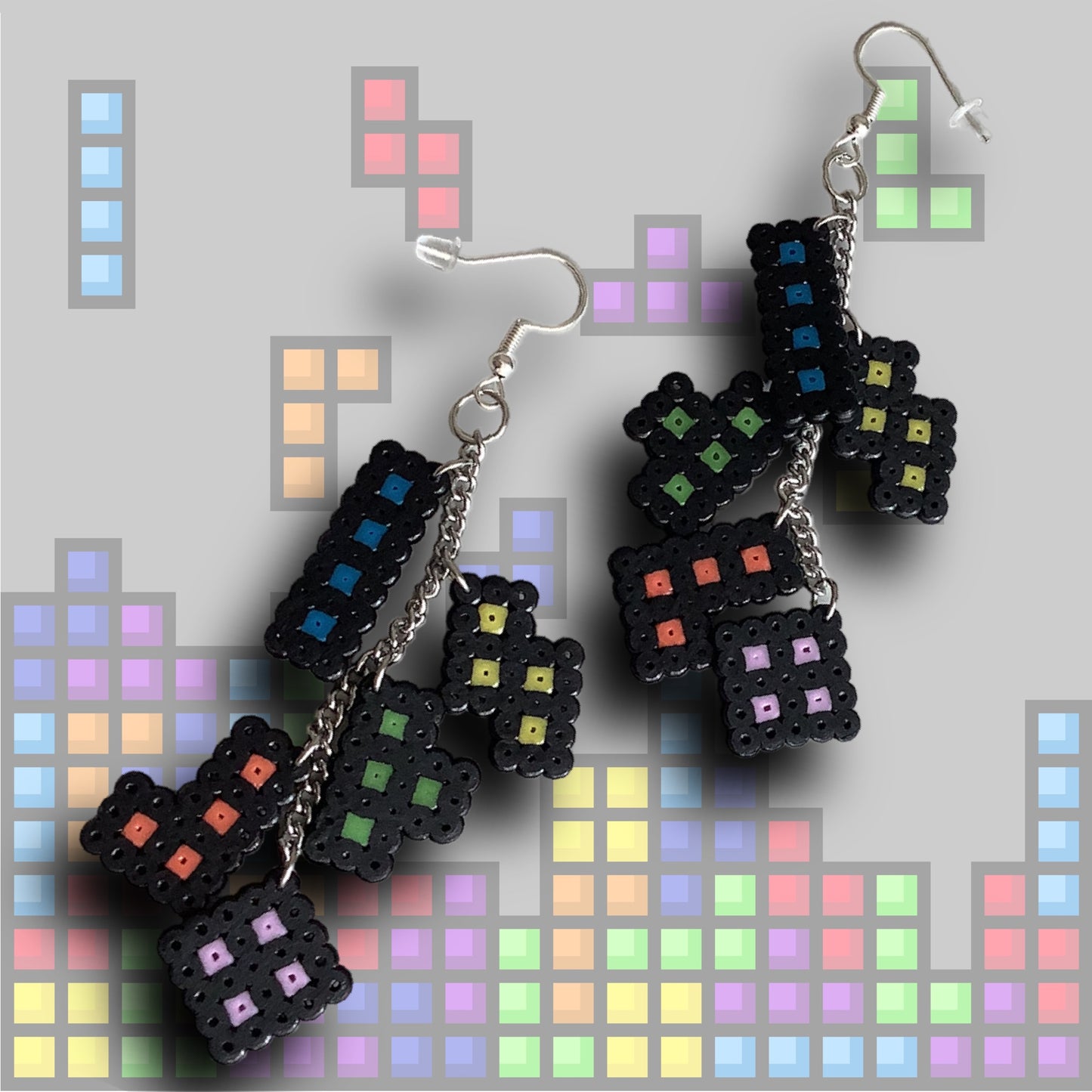 PIXEL GAME SHAPE EARRINGS