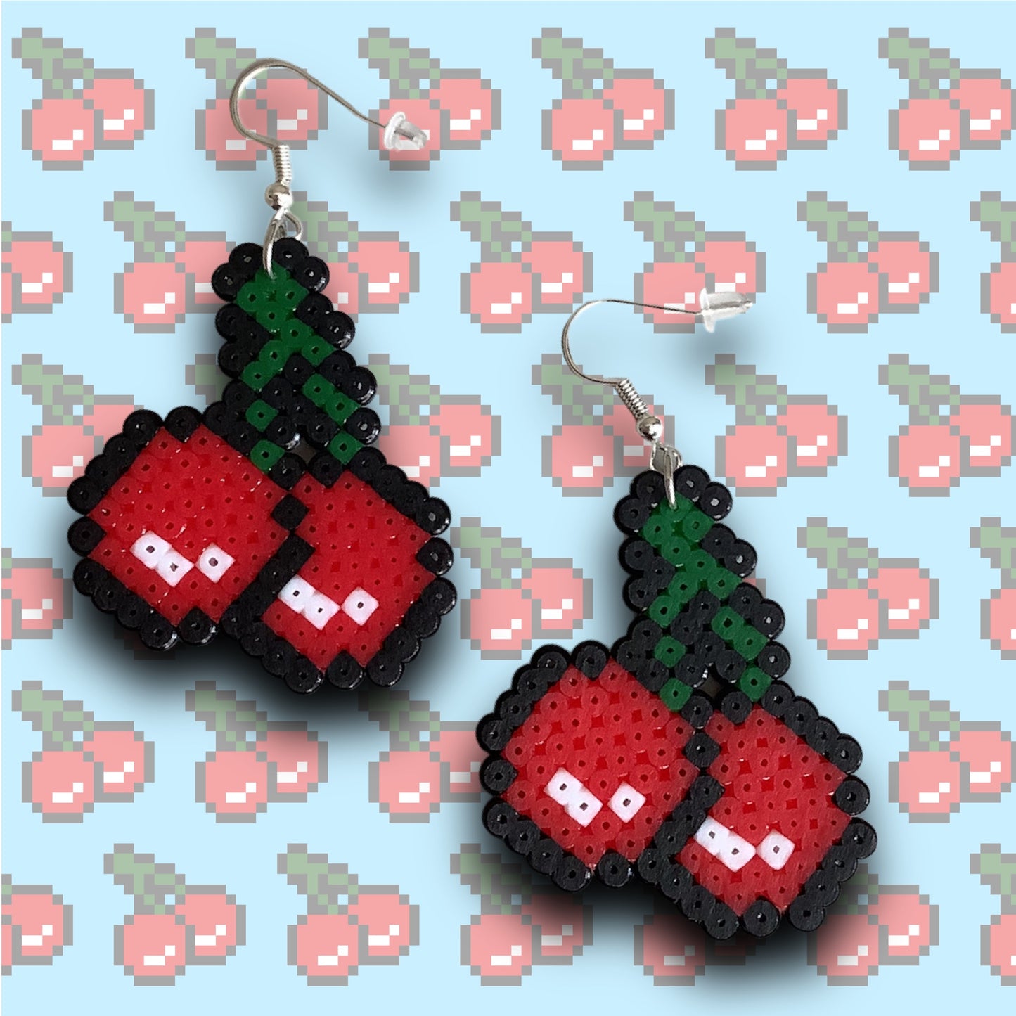 PIXEL CHERRY EARRINGS