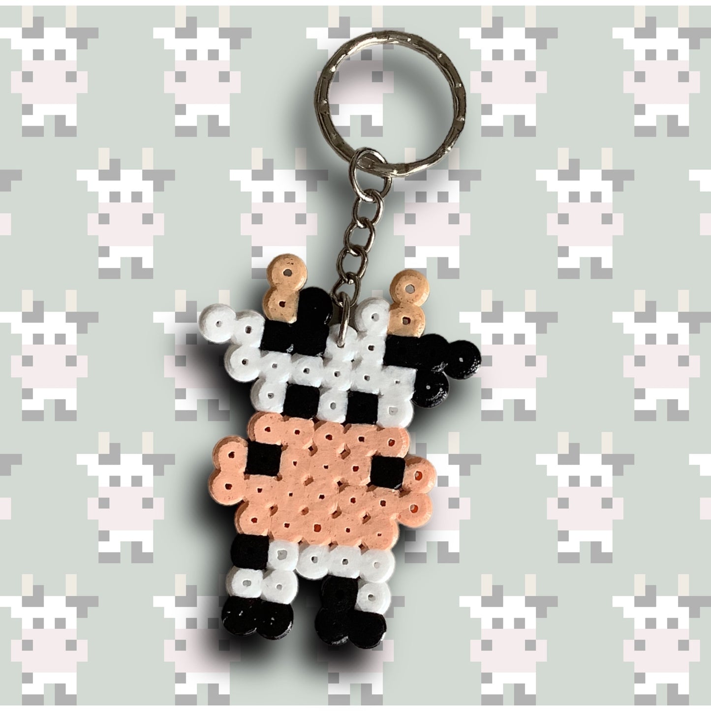 PIXEL CHUNKY COW KEYCHAIN