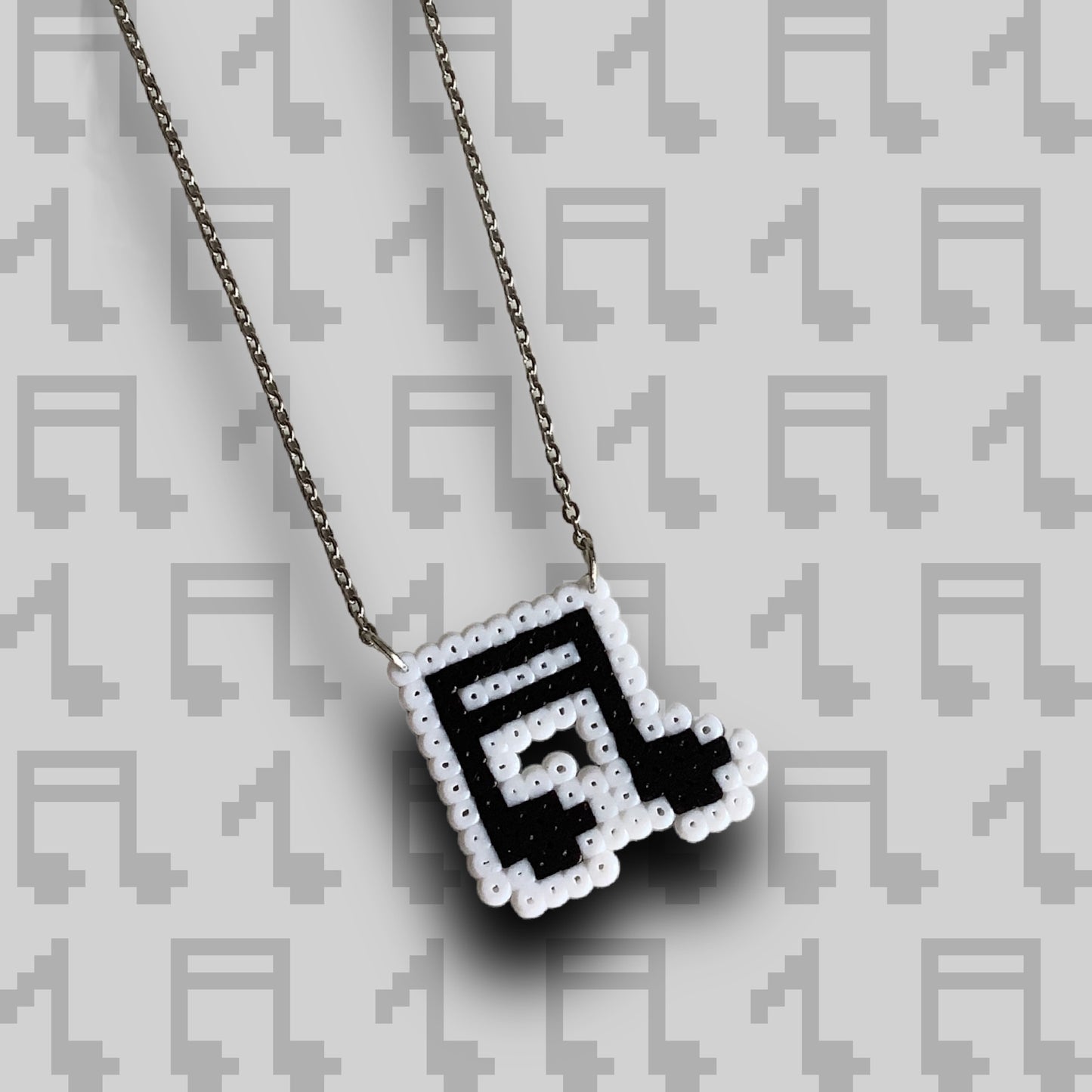 PIXEL MUSICAL NOTE NECKLACE