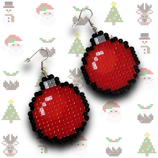 PIXEL CHRISTMAS BAUBLE EARRINGS