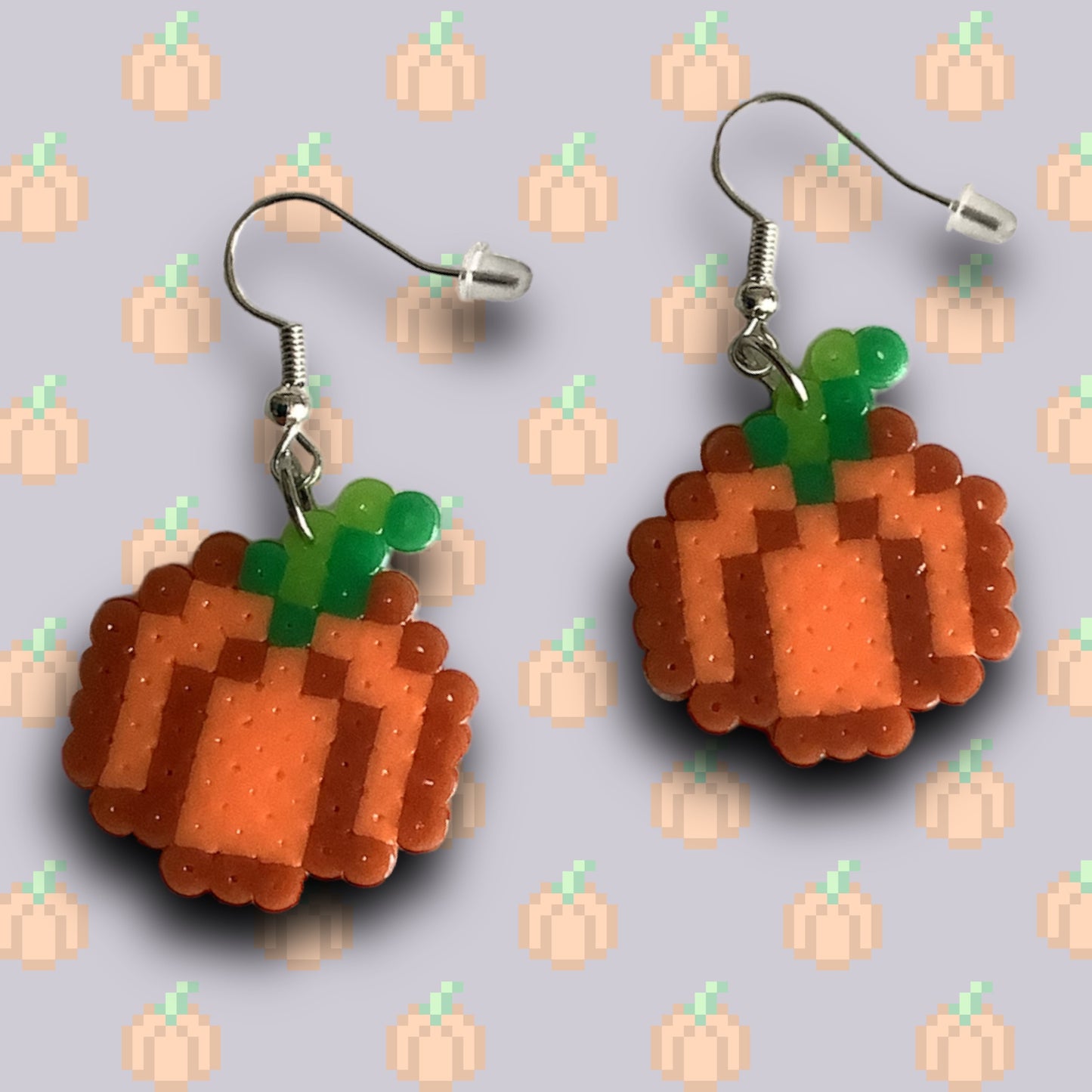 PIXEL PUMPKIN EARRINGS