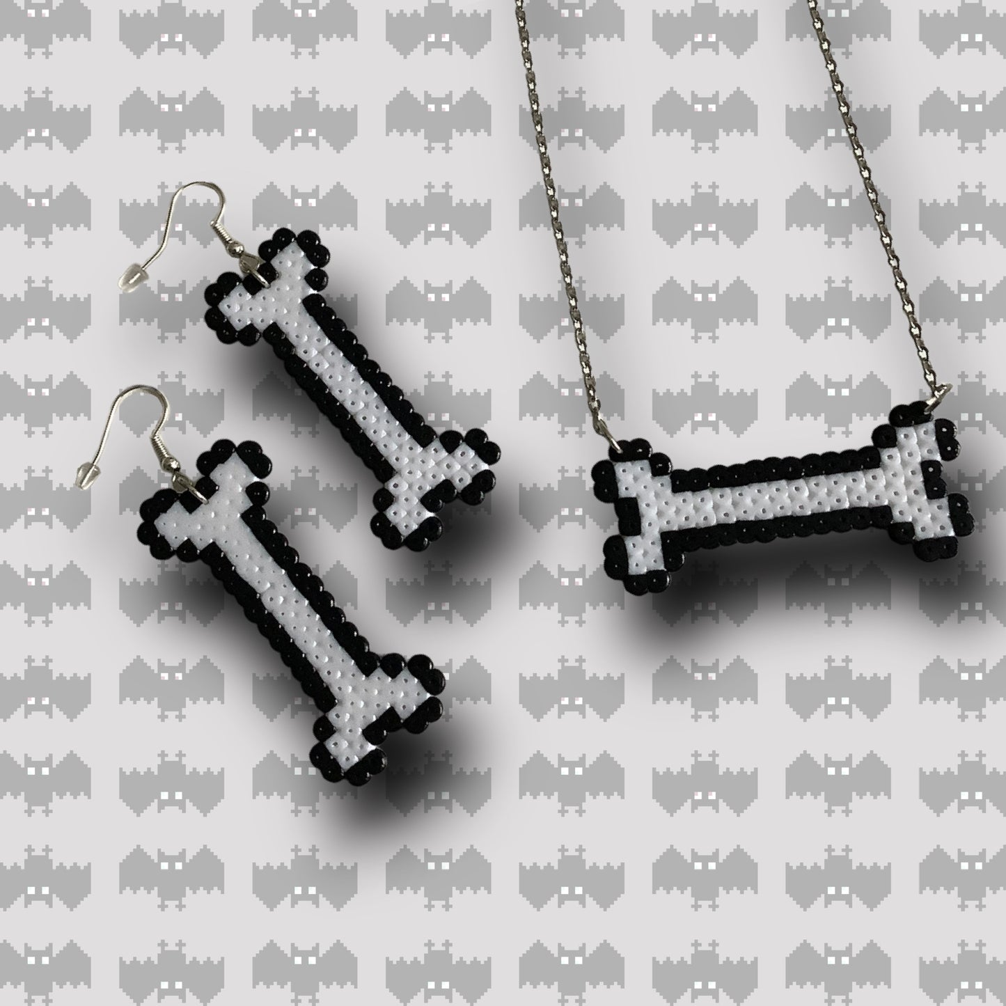 PIXEL BONE EARRINGS