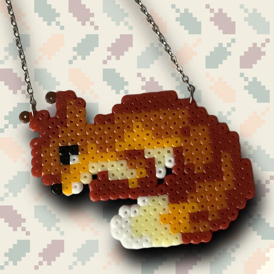 PIXEL SQUIRREL NECKLACE