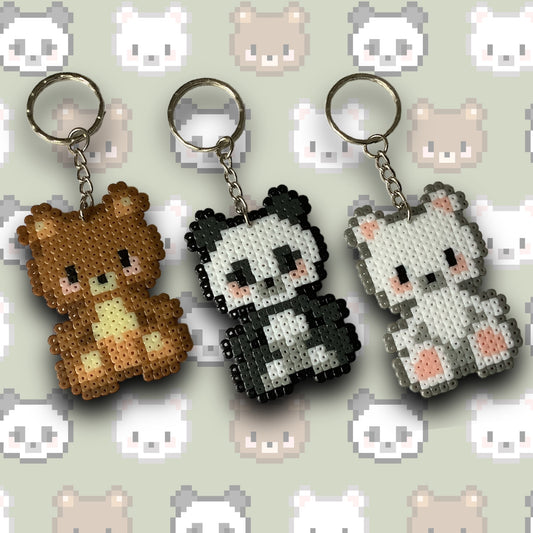 PIXEL "WE THREE BEARS" KEYCHAIN