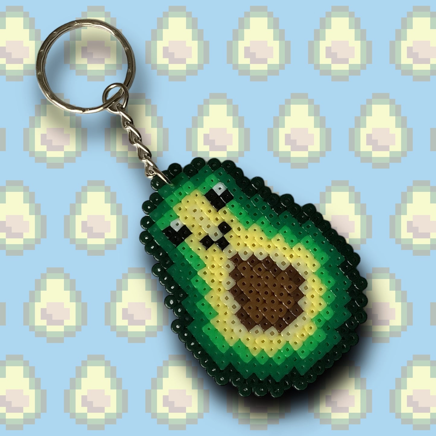 PIXEL AVOCADO KEYCHAIN