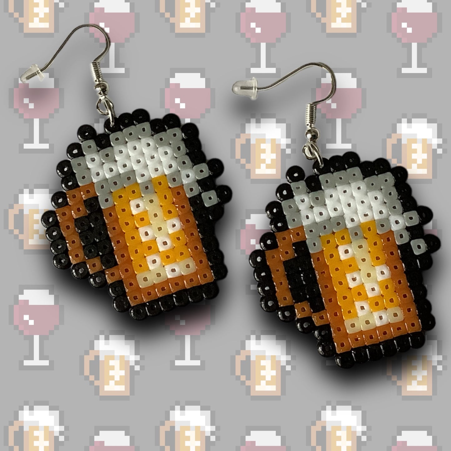 PIXEL BUTTER BEER EARRINGS