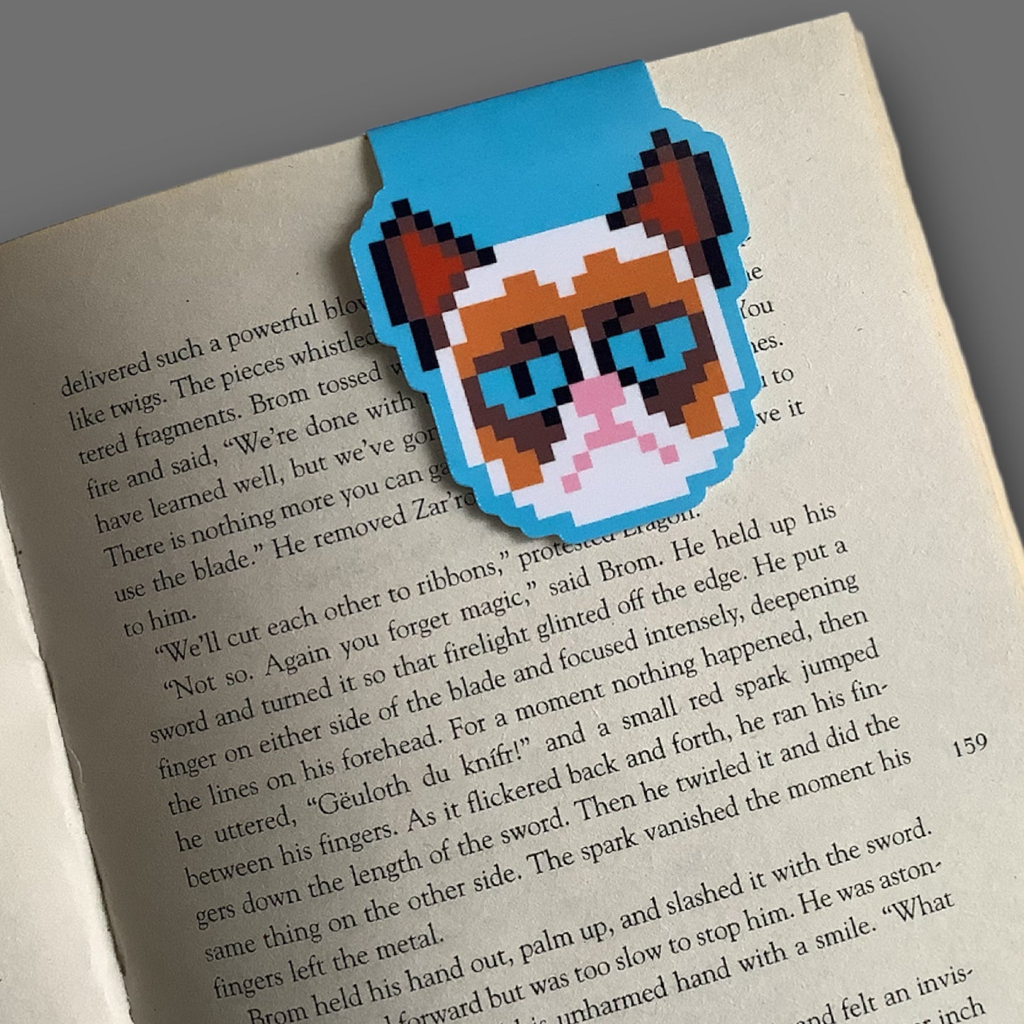 PIXEL MAGNETIC BOOKMARK - GRUMPY CAT