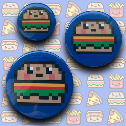 PIXEL BADGES - KAWAII FAST FOOD BURGER