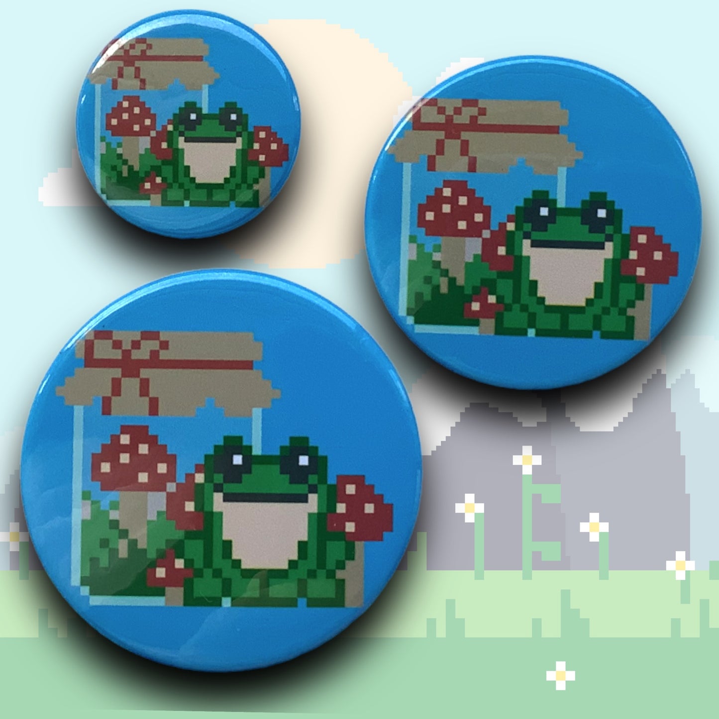 PIXEL BADGES - MUSHROOM FROG