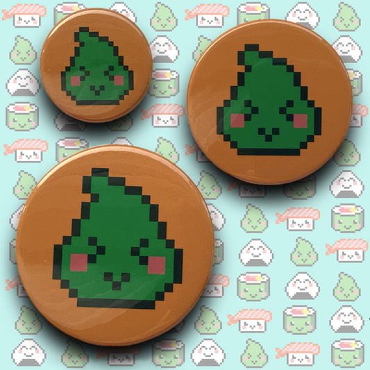 PIXEL BADGES - KAWAII SUSHI WASABI