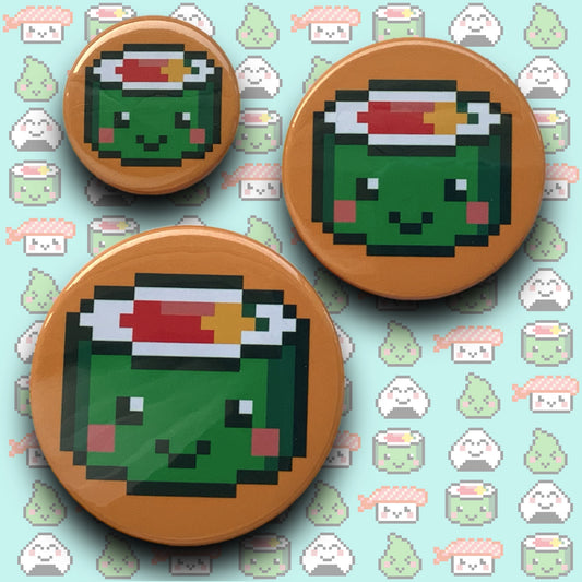 PIXEL BADGES - KAWAII SUSHI ROLL