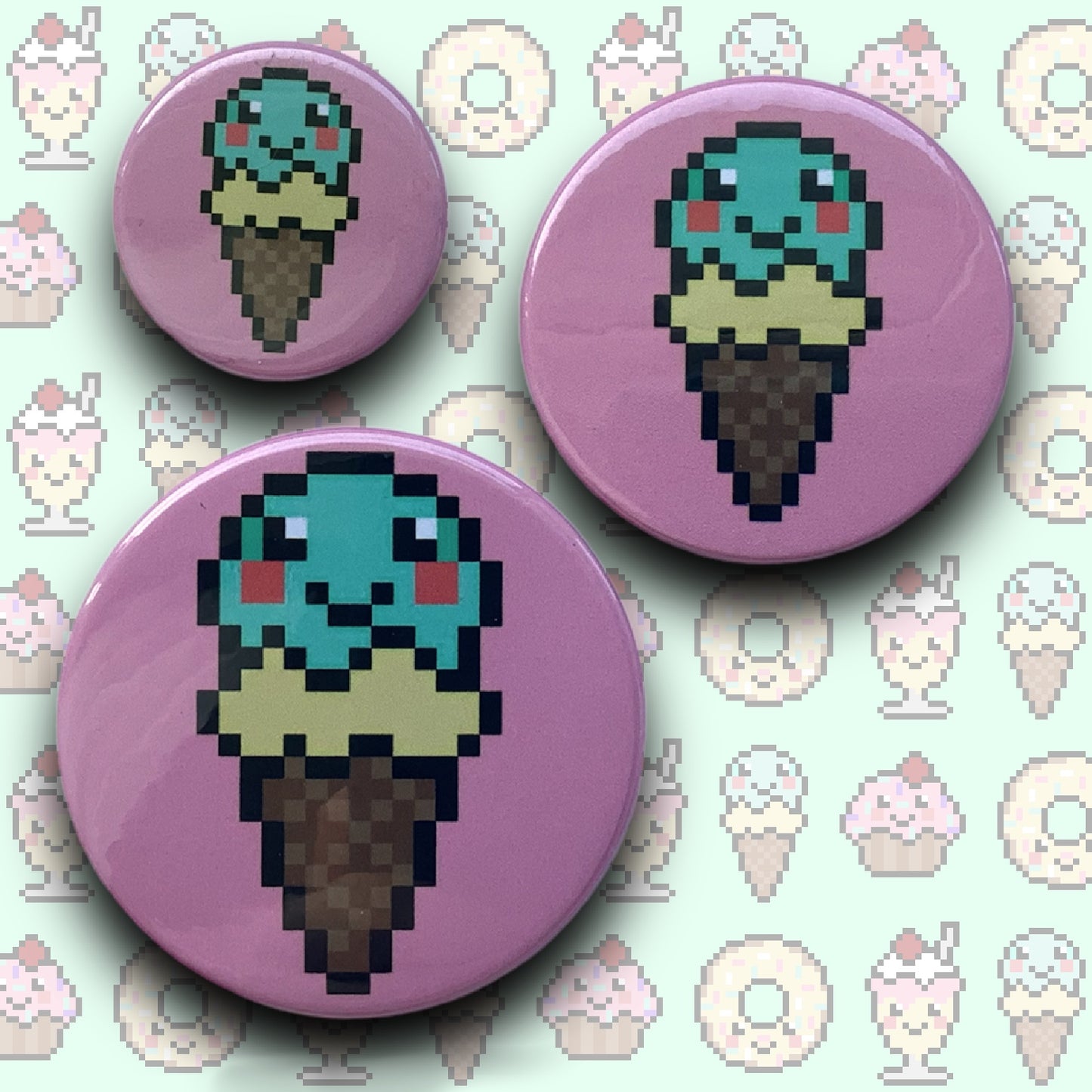 PIXEL BADGES - KAWAII SWEET TREATS ICECREAM