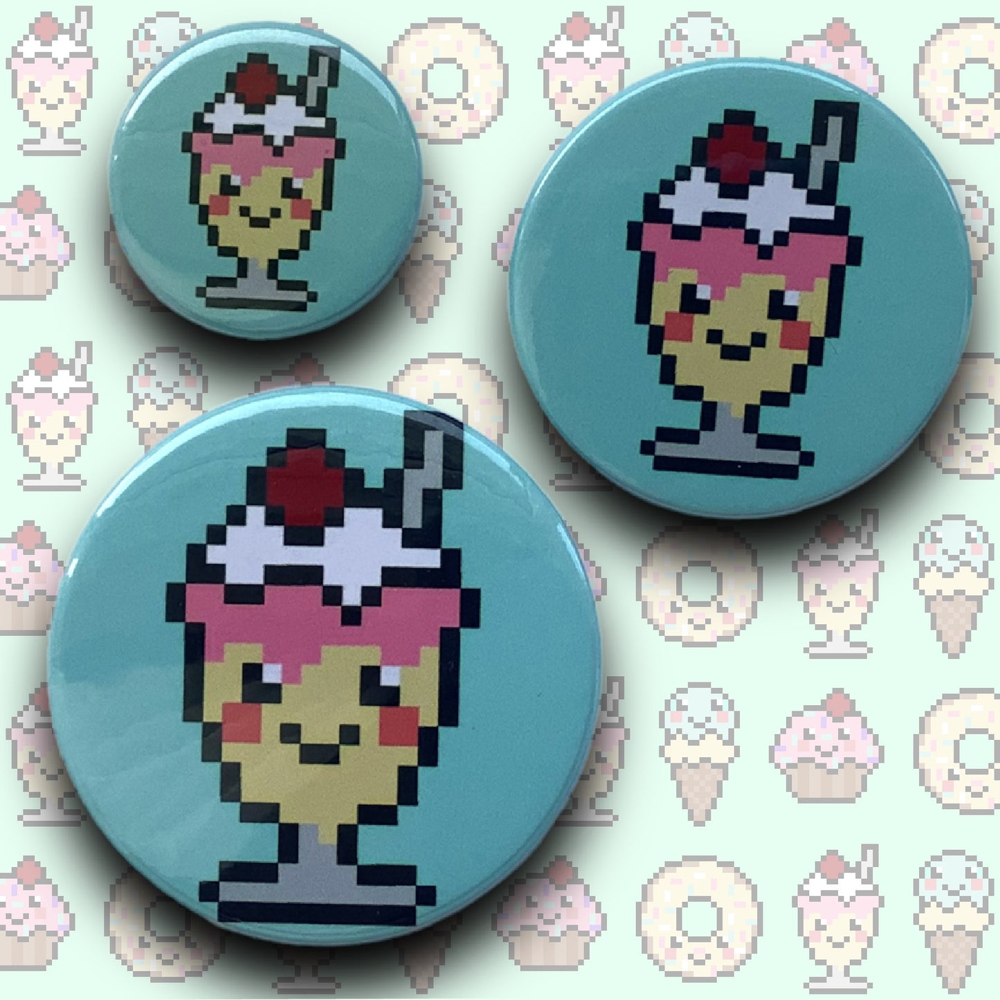 PIXEL BADGES - KAWAII SWEET TREATS MILKSHAKE