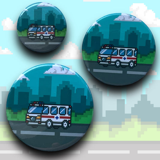 PIXEL BADGES - EMERGENCY VEHICLE AMBULANCE