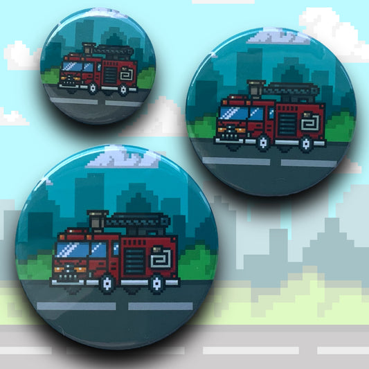 PIXEL BADGES - EMERGENCY VEHICLE FIRE TRUCK