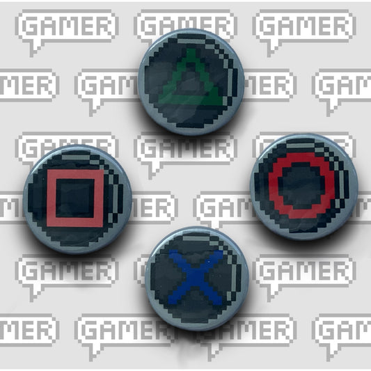 PIXEL BADGES - SET GAMER BUTTONS