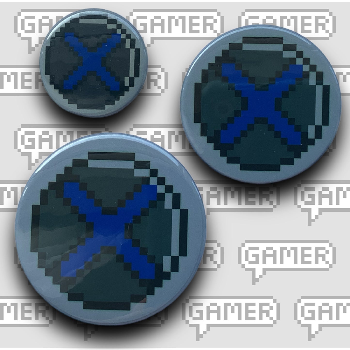 PIXEL BADGES - SET GAMER BUTTONS