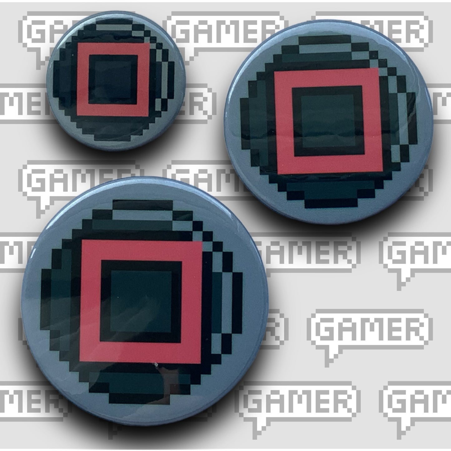 PIXEL BADGES - SET GAMER BUTTONS