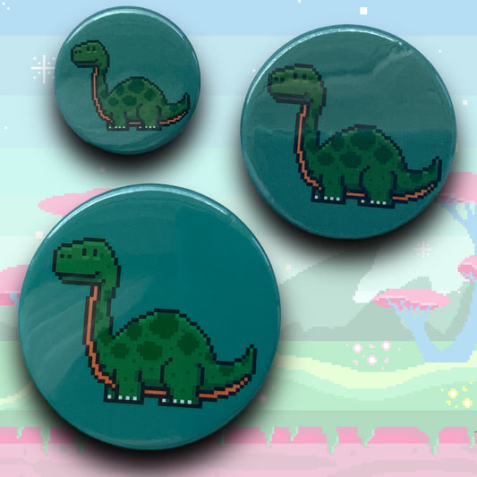 PIXEL BADGES - DINOSAUR BRONTOSAURUS