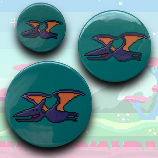 PIXEL BADGES - DINOSAUR PTERODACTYL