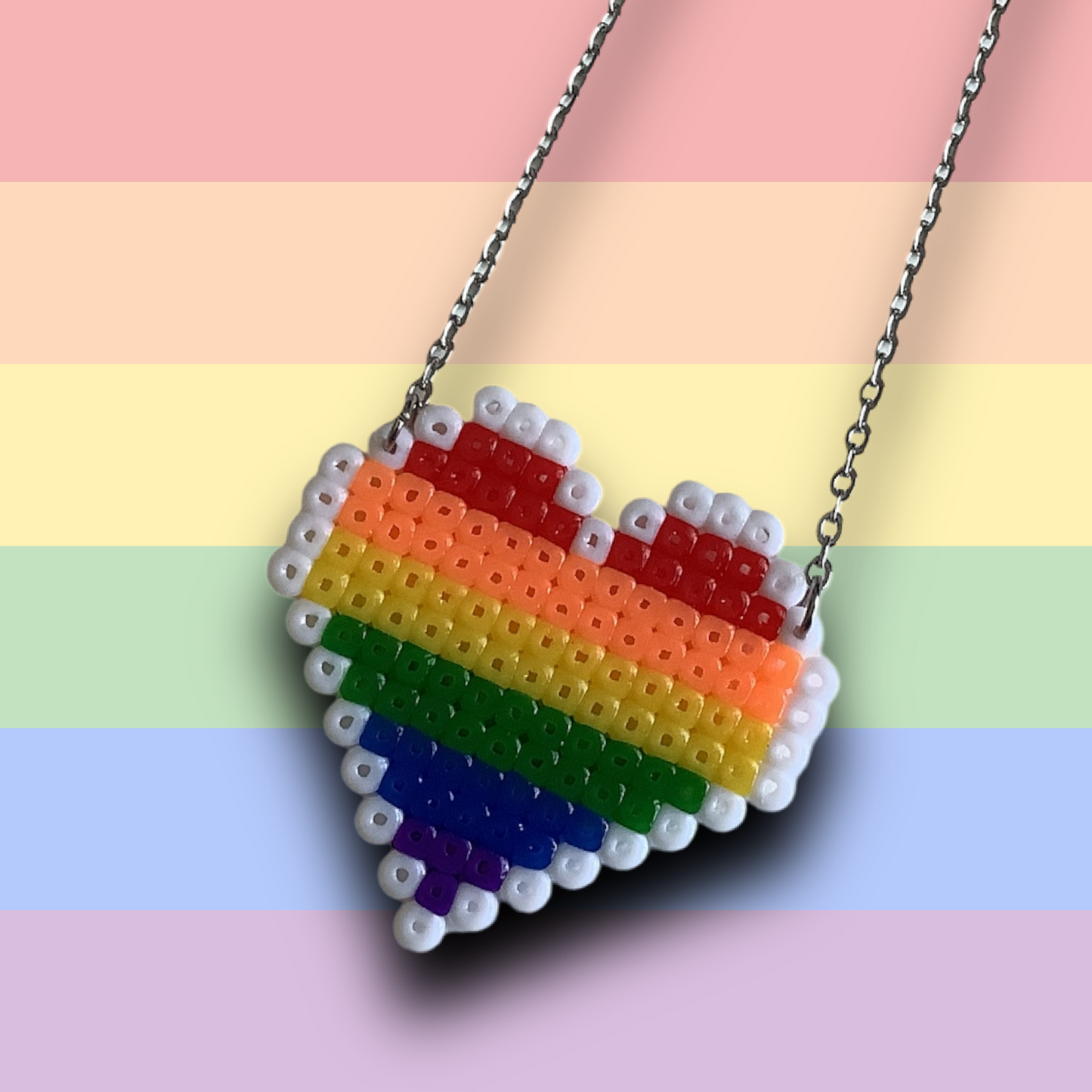 PIXEL PRIDE HEART NECKLACE