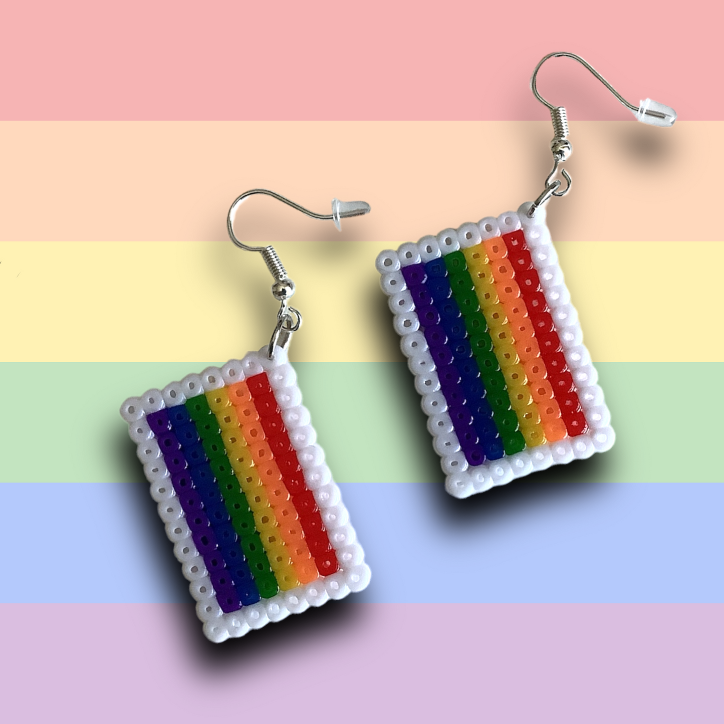 PIXEL PRIDE FLAG EARRINGS