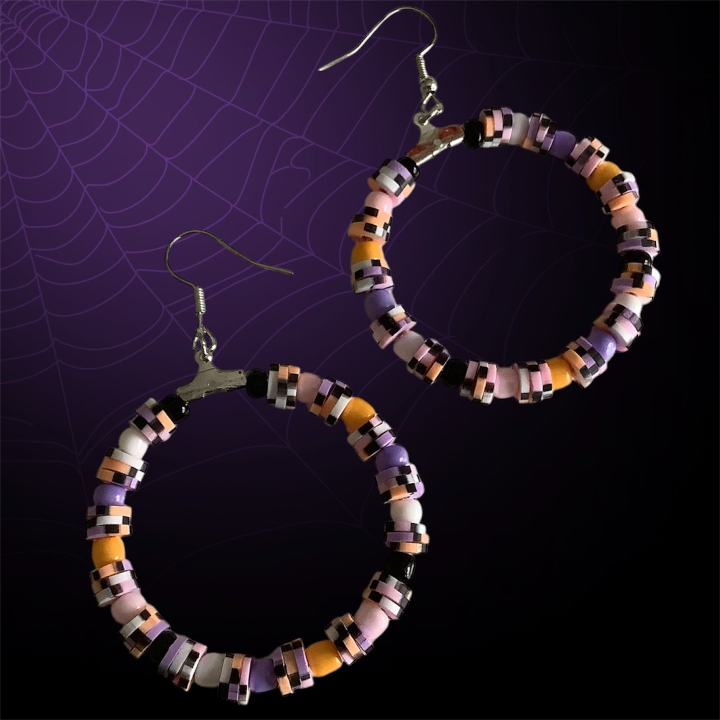 PASTEL HALLOWEEN HOOP EARRINGS