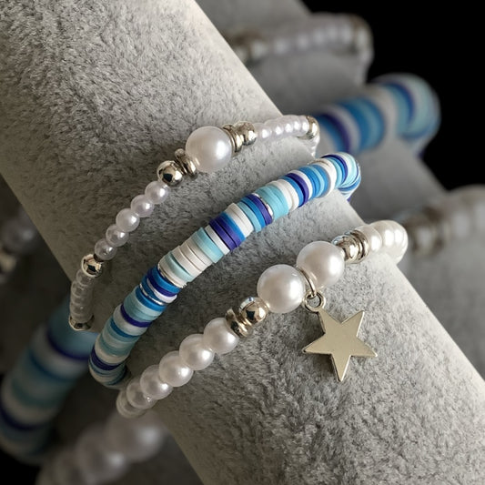 Blue Pearl Winter Set Of Three