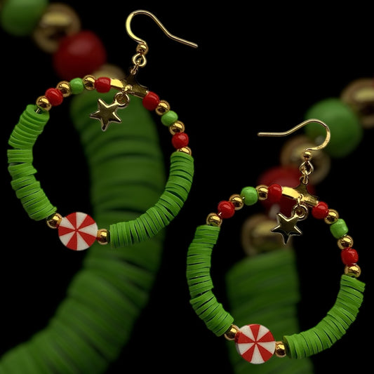 GRINCH HOOP EARRINGS