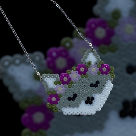 PIXEL GREY FOX NECKLACE