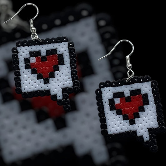 PIXEL HEART BUBBLE EARRINGS