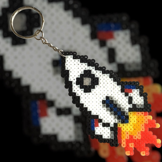 PIXEL ROCKET KEYCHAIN