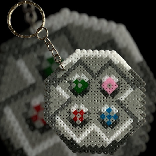 PIXEL GAMER BUTTON KEYCHAIN