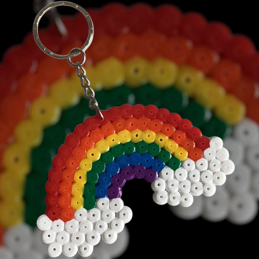 PIXEL CHUNKY RAINBOW KEYCHAIN