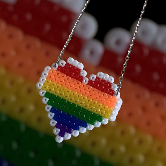 PIXEL PRIDE HEART NECKLACE