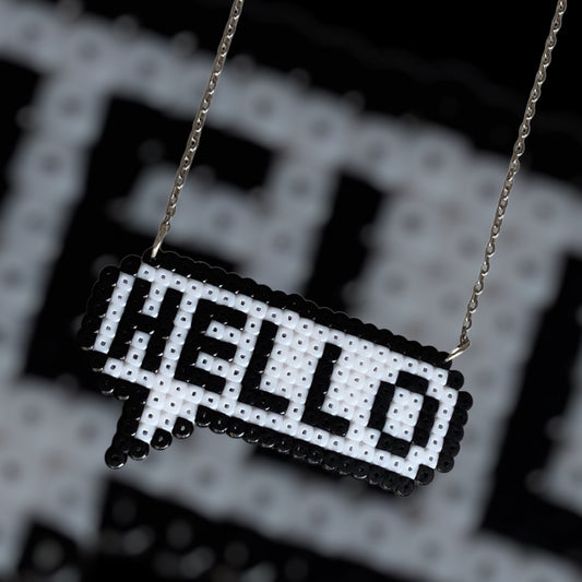 PIXEL HELLO NECKLACE